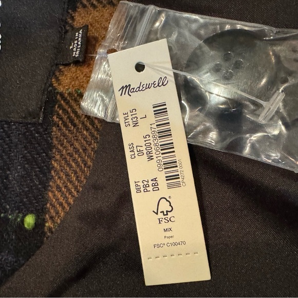 NWT Madewell Elmcourt Coat in Insuluxe Fabric - Size Large - Picture 8 of 9